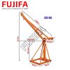 Cẩu xoay xây dựng FUJIFA 360 độ 500 kg thép ống tròn - Tời điện nhập khẩu Chính Hãng