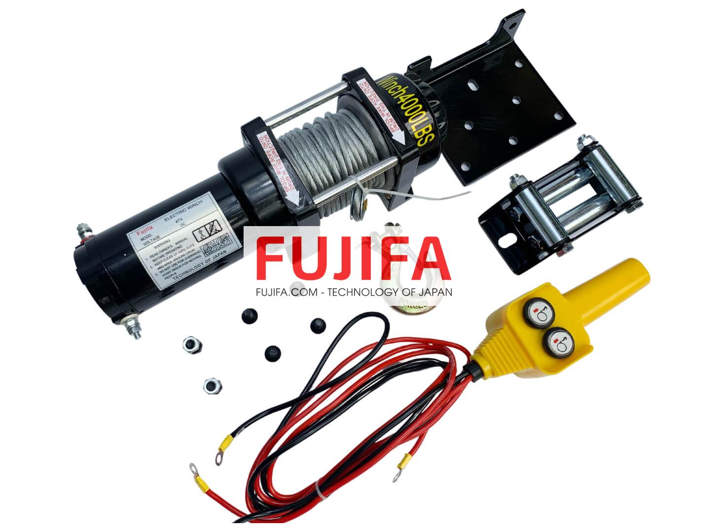 Máy tời điện ắc quy FUJIFA 4000 LBS 12V/24V-1800KG