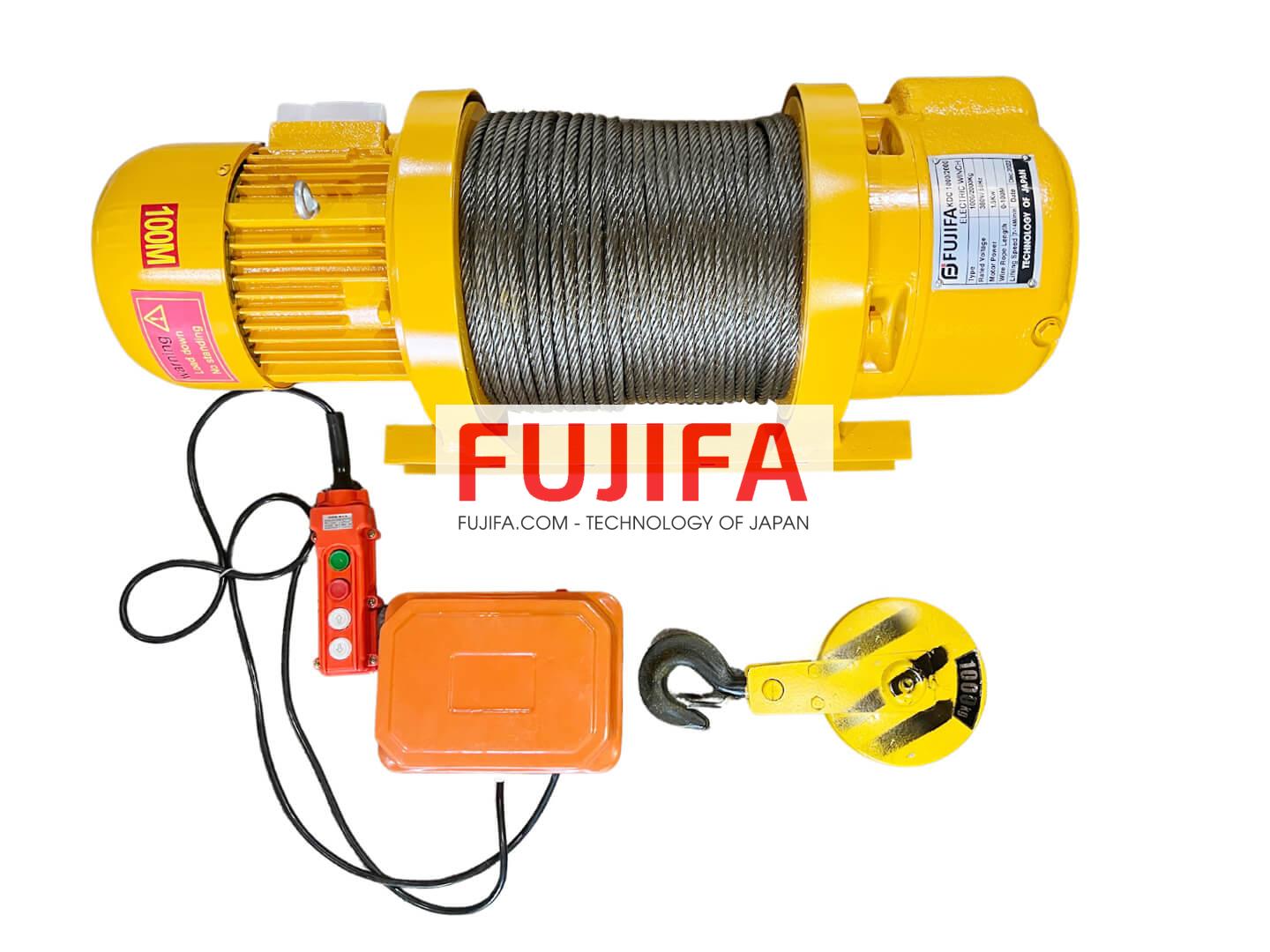 Máy tời điện đa năng FUJIFA KCD 1500/3000 380V (Điện 3 pha) Cáp 30m-100m Chính Hãng phân phối COCQ